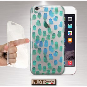 Cover trasparente verde blu iPhone