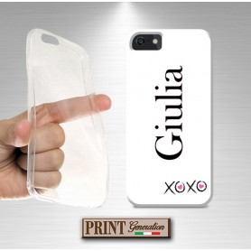 Cover Personalizzata nome baci abbracci cuore Samsung