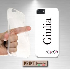 Cover Personalizzata nome baci abbracci cuore Samsung