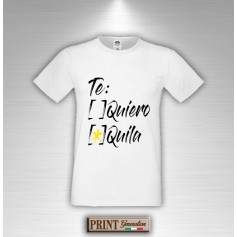 T-Shirt TE QUIERO O TEQUILA Maglietta Uomo Frasi Divertenti