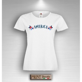 T-Shirt Donna - AMERICA