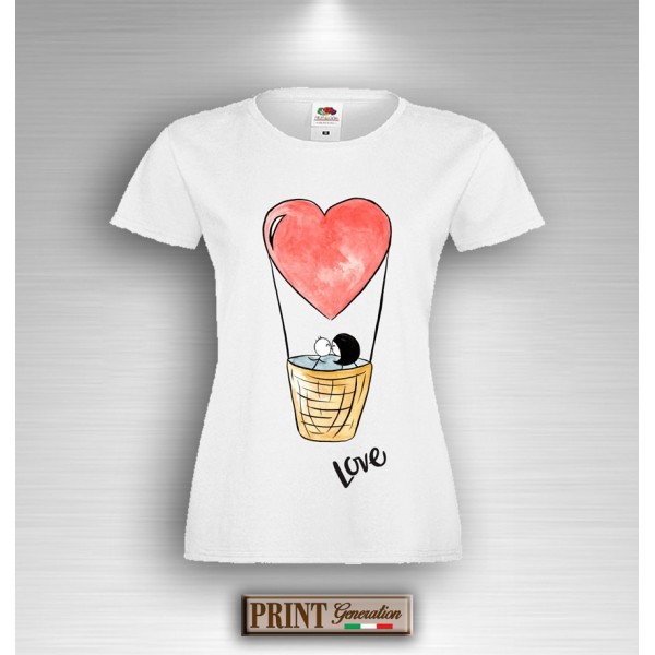 T-Shirt Donna - MONGOLFIERA BACIO LOVE