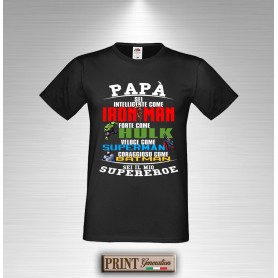 T-Shirt - PAPA' SUPEREROE - Idea regalo - Festa del Papà