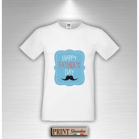 T-Shirt - HAPPY FATHER DAY BAFFI SFONDO BLU