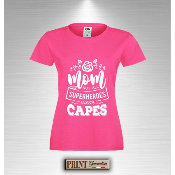 T-Shirt MOM SUPERHERO ROSE