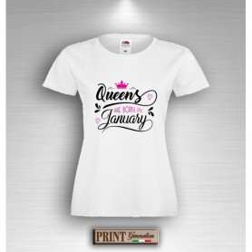 T-Shirt QUEENS ARE BORN Mese a Scelta