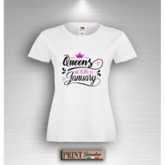 T-Shirt QUEENS ARE BORN Mese a Scelta