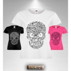 T-Shirt - SKULL BYCICLE - TESCHIO BICICLETTA