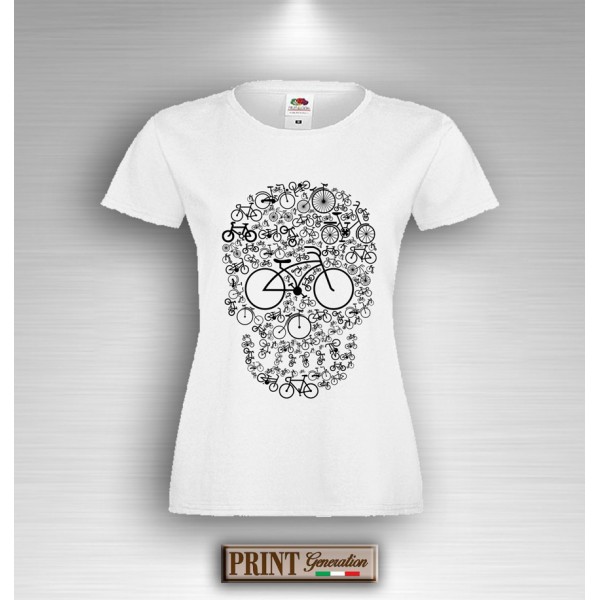 T-Shirt - SKULL BYCICLE - TESCHIO BICICLETTA