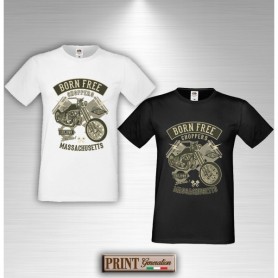 T-Shirt - BORN FREE CHOPPER - NATI LIBERI