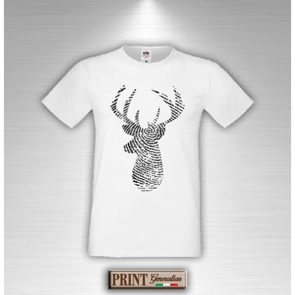 T-Shirt - DEER - CERVO IMPRONTA DIGITALE