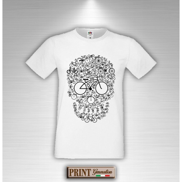 T-Shirt - SKULL BYCICLE - TESCHIO BICICLETTA