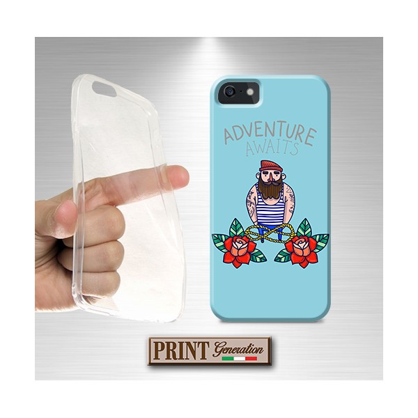 Cover - 'ADVENTURE' marinaio tattoo azzurro IPHONE