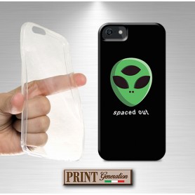 Cover - 'ALIEN spaced out' alieno carino verde dark SAMSUNG