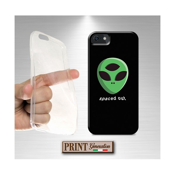 Cover - 'ALIEN spaced out' alieno carino verde dark SAMSUNG