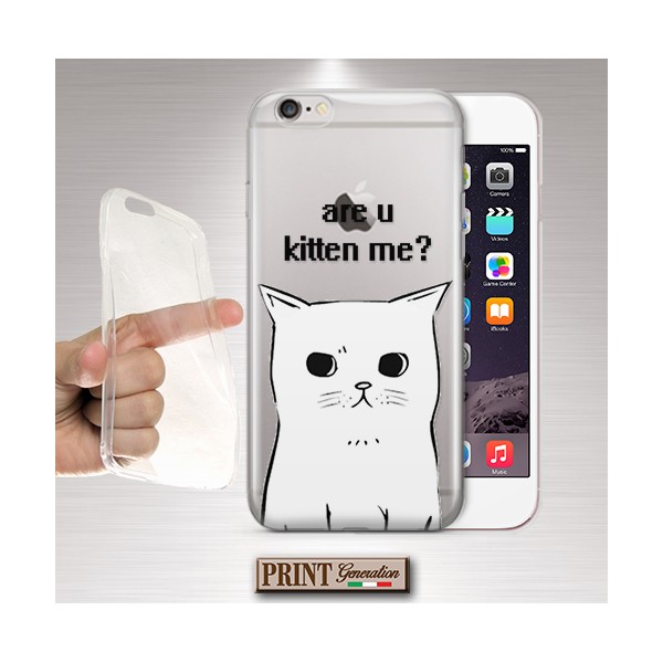 Cover - 'are u KITTEN me' gatto carino trasparente frasi divertenti HUAWEI