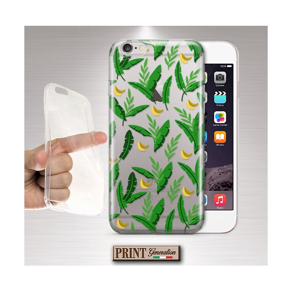 Cover - 'BANANA foglie' frutta TRASPARENTE carino tropicale SAMSUNG