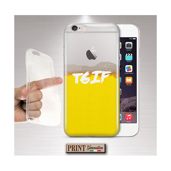 Cover - 'BEER TGIF' EFFETTO LIQUIDO BIRRA DIVERTENTE TRASPARENTE SAMSUNG