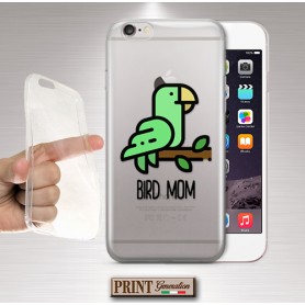 Cover - 'BIRD MOM' trasparente uccello carino mamma papagallo SAMSUNG