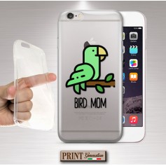 Cover - 'BIRD MOM' trasparente uccello carino mamma papagallo SAMSUNG