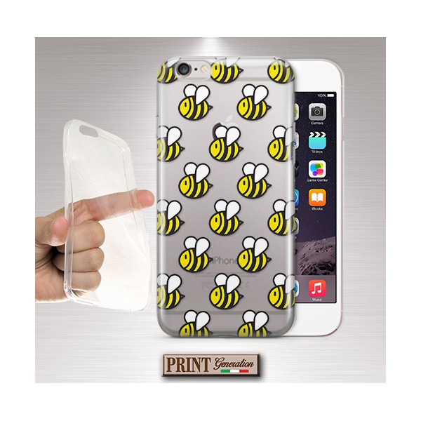 Cover - 'BUMBLE BEES trasp' API CARINO TRASPARENTE GIALLO DELICATO SAMSUNG