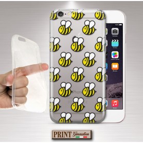 Cover - 'BUMBLE BEES trasp' API CARINO TRASPARENTE GIALLO DELICATO HUAWEI