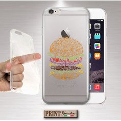 Cover - 'BURGER elements trasp' cibo hamburger carino colorito TRASPARENTE ghiottoni SAMSUNG