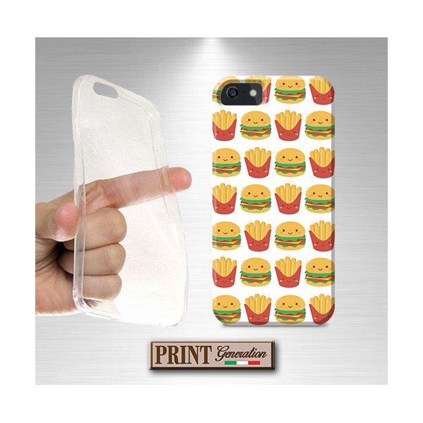 Cover - 'BURGERS AND FRIES cute pattern' CARINO PATATINE BURGER CUTE SAMSUNG