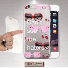 Cover - 'CAN'T SEE THE HATERS' AUDACE SARCASMO FRASI OCCHIALI CARINO TUMBLR AESTHETIC TRASPARENTE SAMSUNG