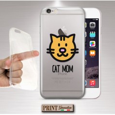 Cover 'CAT MOM' trasparente gatto carino mamma SAMSUNG