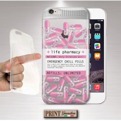 Cover - 'CHILL PILLS trasp' pillole carino relax trasparente rosa girly divertente tumblr esthetic SAMSUNG