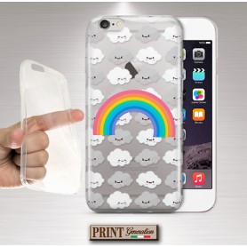 Cover - 'CLOUD PATTERN' trasparente nuvole arcobaleno carino HUAWEI