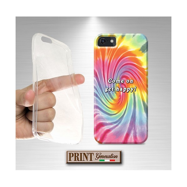 Cover - 'COME ON GET HAPPY tie dye' HIPPIE CARINO COLORI TIE DYE 70s SAMSUNG