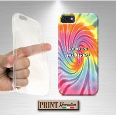 Cover - 'COME ON GET HAPPY tie dye' HIPPIE CARINO COLORI TIE DYE 70s SAMSUNG