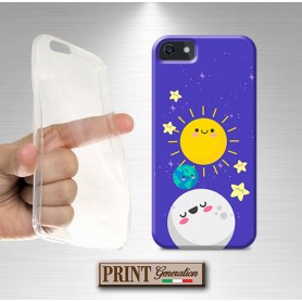 Cover - 'CUTE mini solar system' luna sole galassia carino colorito SAMSUNG