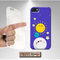 Cover - 'CUTE mini solar system' luna sole galassia carino colorito SAMSUNG