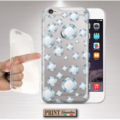 Cover - 'DIAMOND RAIN trasp' DIAMANTI TRASPARENTE BRILLANTE CARINO DELICATO DONNA HUAWEI