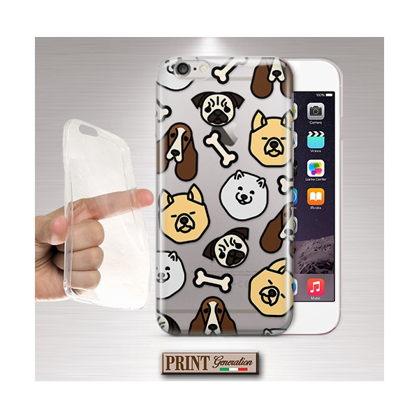 Cover - 'DOGGIES pattern' CANE cuccioli carini trasparente SAMSUNG