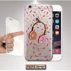 Cover - 'DONUT earphones' ciambelle cuffie carino DOLCI trasparente CONFETTI SAMSUNG