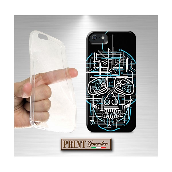 Cover - 'electric skull' teschio elettrico conessioni circuiti geek nerd SAMSUNG