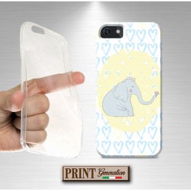 Cover - 'ELEFANT doodle' effetto scarabocchi topo elefante carino donna colori SAMSUNG