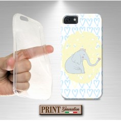 Cover - 'ELEFANT doodle' effetto scarabocchi topo elefante carino donna colori SAMSUNG