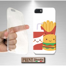 Cover - 'FAST FOOD MENU cute' CARINO FAST FOOD MENU PATATINE HAMBURGER SODA COLORI KAWAII SAMSUNG