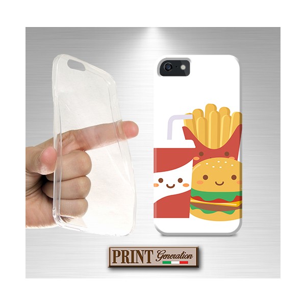 Cover - 'FAST FOOD MENU cute' CARINO FAST FOOD MENU PATATINE HAMBURGER SODA COLORI KAWAII SAMSUNG