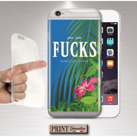 Cover - 'fiji parody full label' frasi divertenti carino tumblr aesthetic TRASPARENTE acqua piante tropicale fiore SAMSUNG