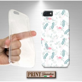 Cover - 'FLAMINGO pattern white' fiamingo piante donna carino fenicottero delicato SAMSUNG