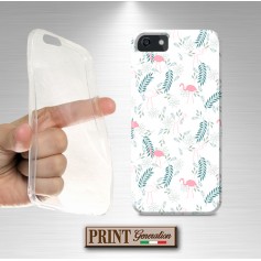 Cover - 'FLAMINGO pattern white' fiamingo piante donna carino fenicottero delicato SAMSUNG