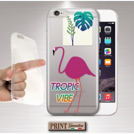 Cover - 'aesthetic tropical vibe flamingo' estate TRASPARENTE uccello colori SAMSUNG