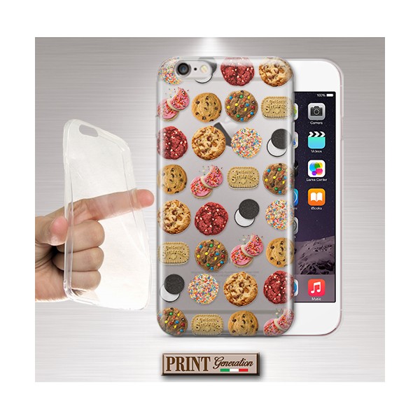 Cover - 'Cookies pattern' TRASPARENTE biscotti confetti dolci OREO red velvet SAMSUNG