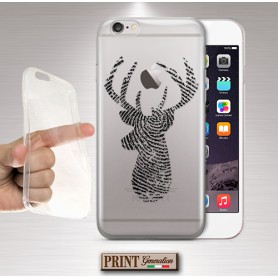 Cover - 'deer print' TRASPARENTE impronta cervo animali della foresta patronus HUAWEI